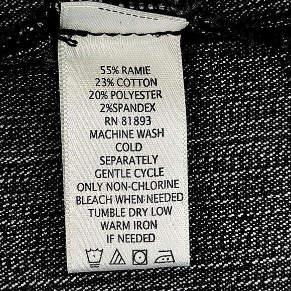 Denim & Co Denim Blazer Medium NWOT Black Wash - Picture 12 of 12